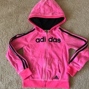 Adorable hot pink Adidas jacket.